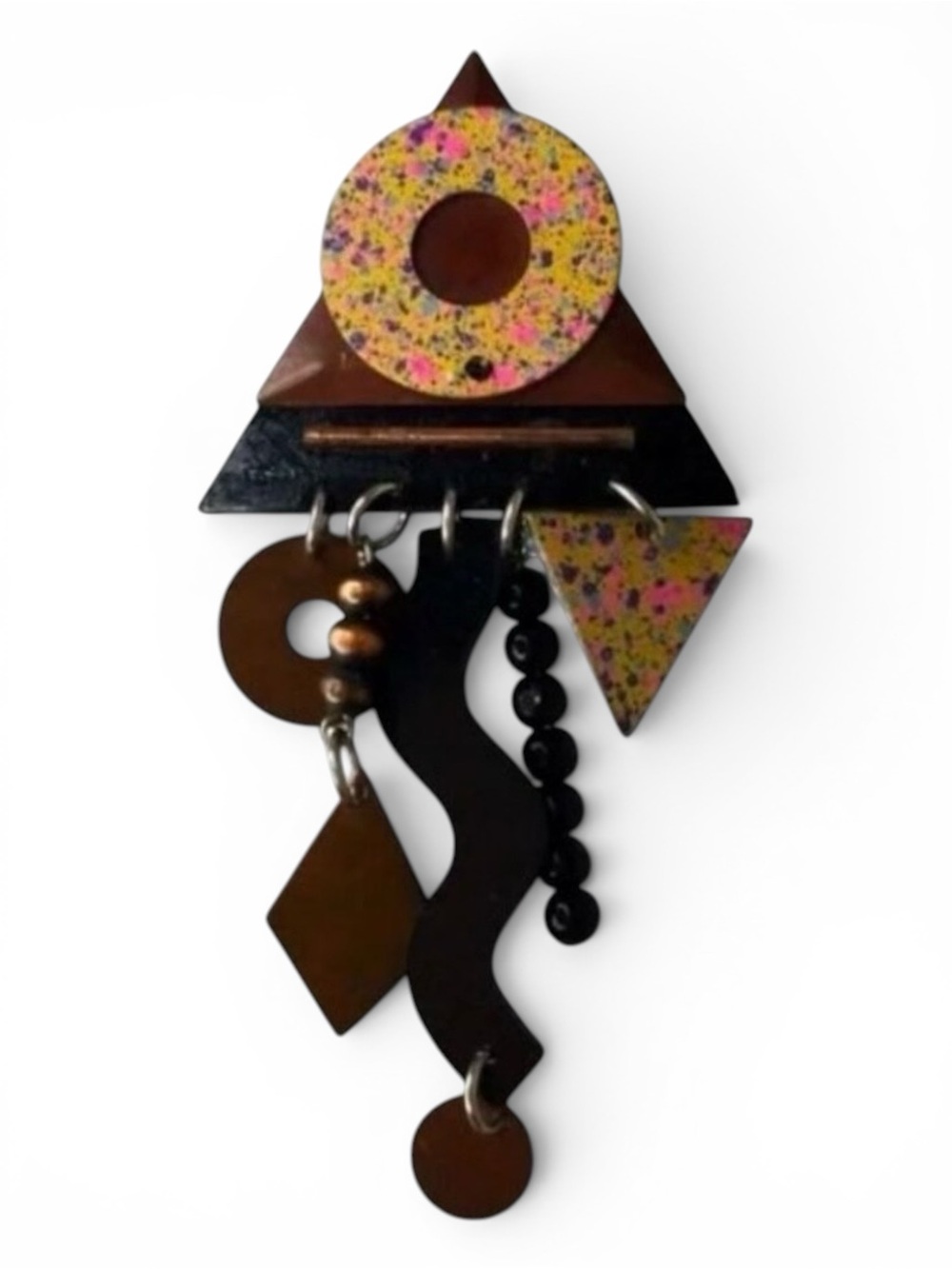 Vintage Memphis-Era Post Modern Kinetic Brooch Attributed to EVE KAPLIN